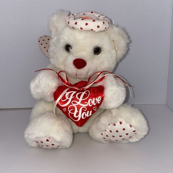 Vintage Singing Plush Valentines Day Bear - Picture 1 of 12